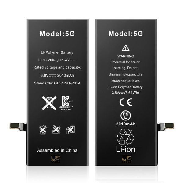 باتری موبایل مدل 5G ظرفیت 2010 میلی آمپر ساعت مناسب برای گوشی موبایل اپل iPhone 5